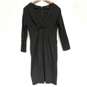 Piazza Sempione Dress size 44 EURO Large 12 Elbow Sleeve Dark Brown